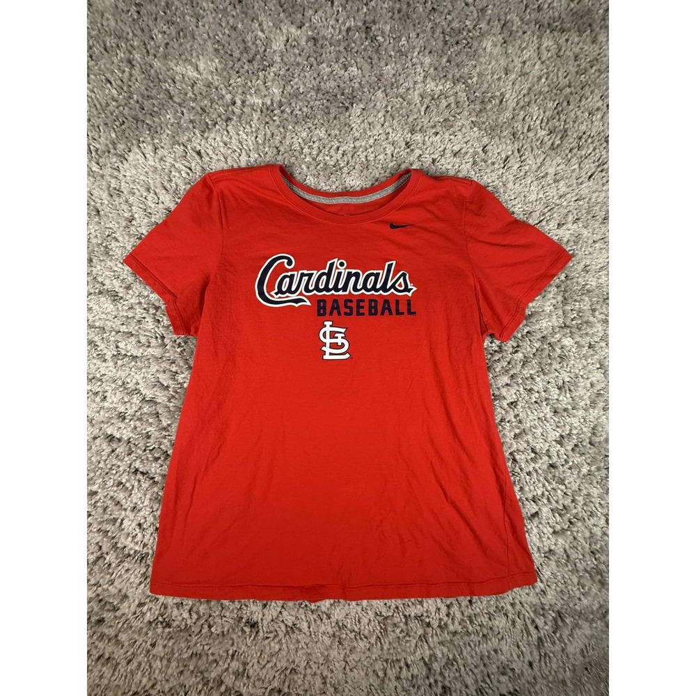 St Louis Cardinals Shirt Women's Size XXL Nike Slim Fit Red Cotton Ladies MLB